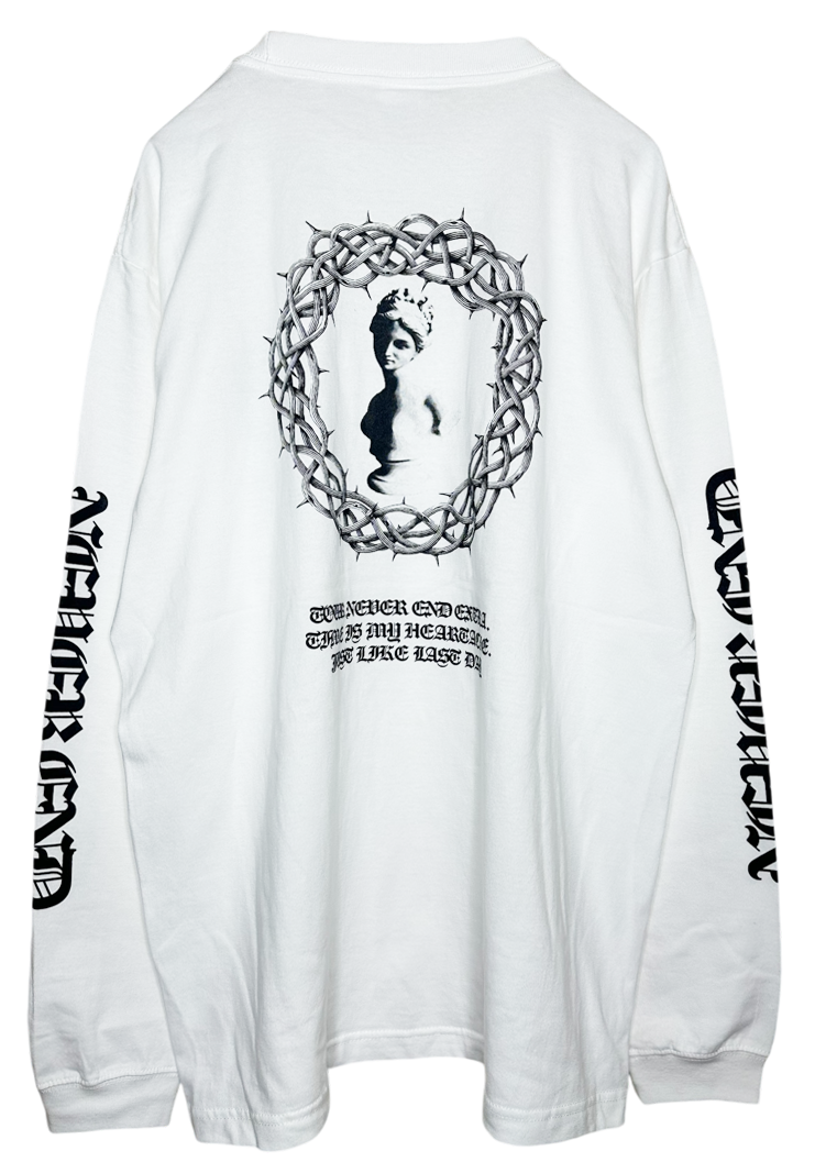MARDIGRAS|Long Sleeve Tshirts「NEVER END」 <White>