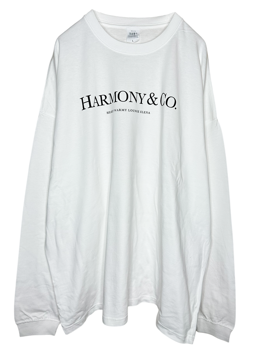 MARDIGRAS｜Big Silhouette Long Sleeve T-shirt 「HARMONY」 ＜White＞