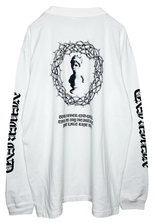 MARDIGRAS｜Long Sleeve Tshirts「NEVER END」 ＜White＞